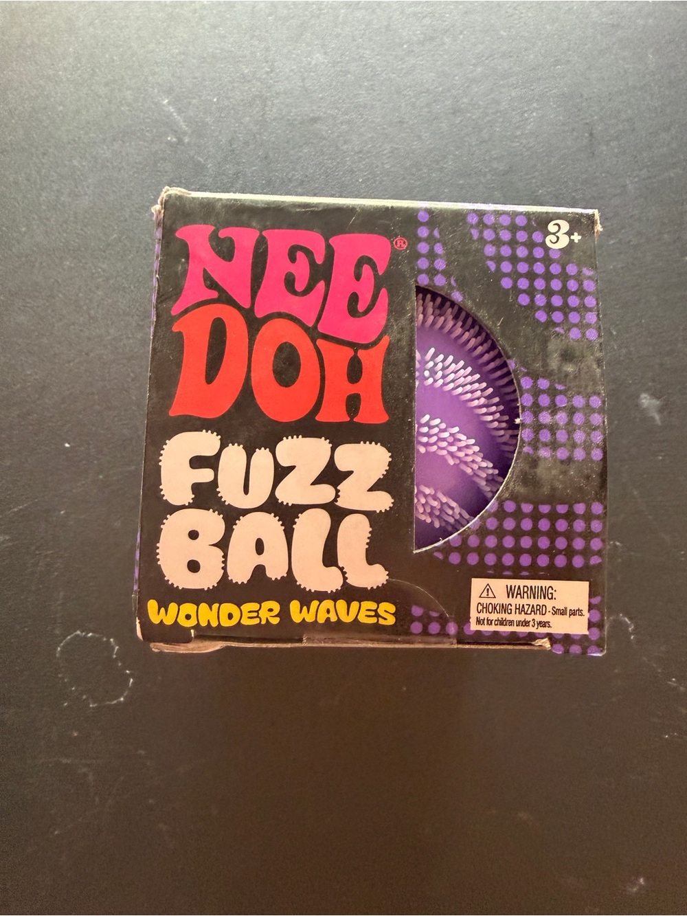 New NeeDoh Fuzz Ball Wonder Waves Purple Toy Squishy Nee Doh Schylling 3+